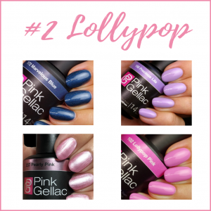 Lollypop colores divertidos de esmaltes gel permanente de Pink Gellac