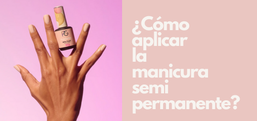 Manos con manicura en gel semipermanente realizada con productos Pink Gellac. La imagen ilustra el resultado final de una rutina de cuatro pasos para conseguir uñas con acabado profesional y duradero.