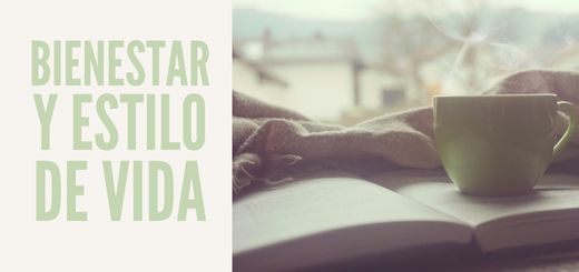 Fondo gris claro con mensaje editorial sobre bienestar, autocuidado y estilo de vida consciente.